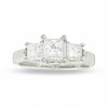 Thumbnail Image 1 of Previously Owned - 1-1/2 CT. T.W. Princess-Cut Diamond Three Stone Ring in 14K White Gold