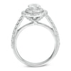 Thumbnail Image 3 of Previously Owned - 2 CT. T.W. Diamond Oval Frame Bridal Set in 14K White Gold