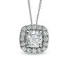 Thumbnail Image 1 of Previously Owned - 1/3 CT. T.W. Diamond Frame Pendant in 14K White Gold (I/I2) - 17"