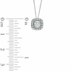 Thumbnail Image 2 of Previously Owned - 1/3 CT. T.W. Diamond Frame Pendant in 14K White Gold (I/I2) - 17"
