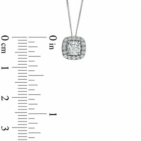 Previously Owned - 1/3 CT. T.w. Diamond Frame Pendant in 14K White Gold (I/I2) - 17"