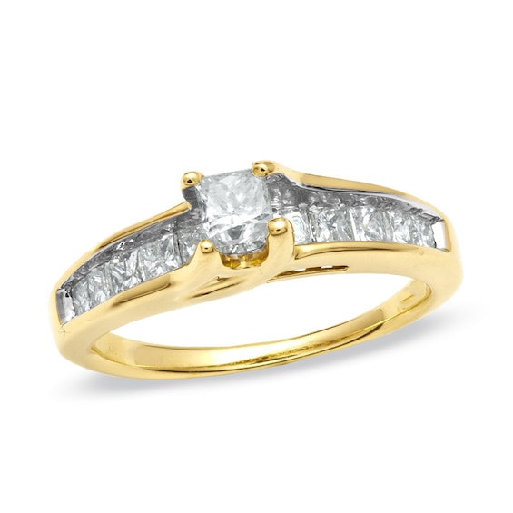 Previously Owned - 1 CT. T.w. Princess-Cut Diamond Engagement Ring in 14K Gold