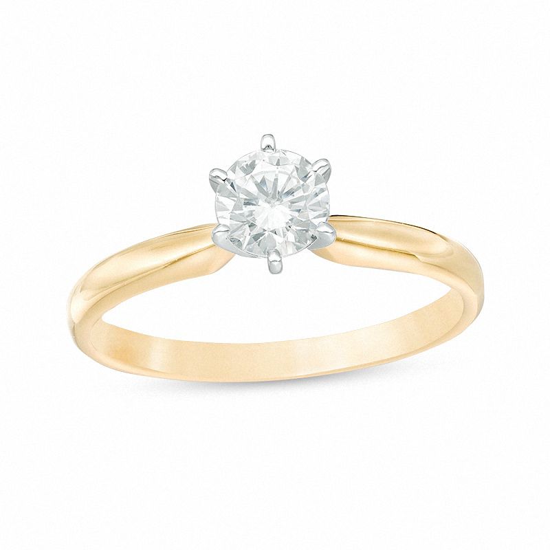 Main Image 1 of Previously Owned - 1/2 CT. Diamond Solitaire Engagement Ring in 14K Gold