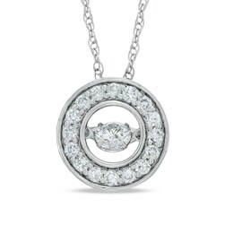 Previously Owned - Unstoppable Love™ 1/2 CT. T.W. Diamond Frame Pendant in 14K White Gold