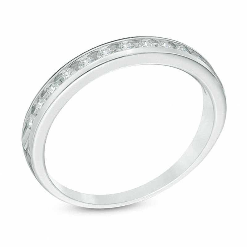Main Image 2 of Previously Owned - 1/4 CT. T.W. Diamond Band in 10K White Gold