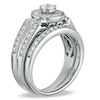 Thumbnail Image 2 of Previously Owned - 3/4 CT. T.W. Diamond Frame Bridal Set in 10K White Gold
