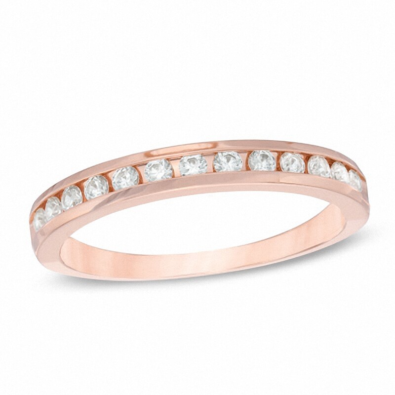 Main Image 1 of Previously Owned - 1/4 CT. T.W. Diamond Anniversary Band in 10K Rose Gold