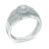 Thumbnail Image 1 of Previously Owned - 1/4 CT. T.W. Diamond Vintage-Style Frame Bridal Set in 10K White Gold