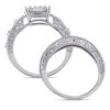Thumbnail Image 3 of Previously Owned - 1/5 CT. T.W. Diamond Cascading Bridal Set in Sterling Silver