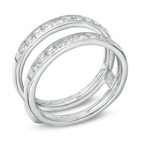 Previously Owned - 1 CT. T.w. Princess-Cut Diamond Solitaire Enhancer in 14K White Gold