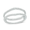 Thumbnail Image 1 of Previously Owned - 1/4 CT. T.W. Diamond Chevron Solitaire Enhancer in 14K White Gold