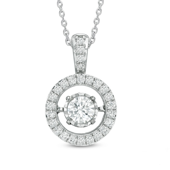 Previously Owned - 1 CT. T.w. Diamond Frame Pendant in 14K White Gold