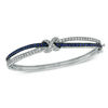Thumbnail Image 1 of Previously Owned - Lab-Created Blue and White Sapphire Bangle in Sterling Silver