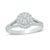 Thumbnail Image 1 of Previously Owned - 1 CT. T.W. Diamond Frame Split Shank Engagement Ring in 14K White Gold