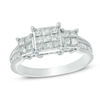Thumbnail Image 1 of Previously Owned - 1 CT. T.W. Diamond Three Stone Composite Engagement Ring in 10K White Gold