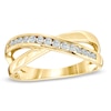 Thumbnail Image 1 of Previously Owned - 1/4 CT. T.W. Diamond "X" Band in 10K Gold