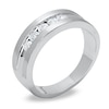 Thumbnail Image 2 of Previously Owned - 1/2 CT. T.W. Diamond Five Stone Brushed Band in 14K White Gold