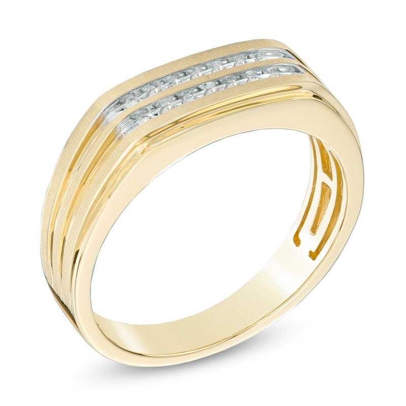 Main Image 2 of Previously Owned - 1/10 CT. T.W. Diamond Wedding Band in 10K Gold
