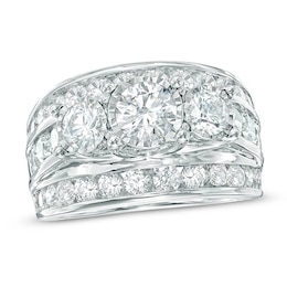 Previously Owned - 4 CT. T.W. Diamond Past Present Future® Ring in 14K White Gold