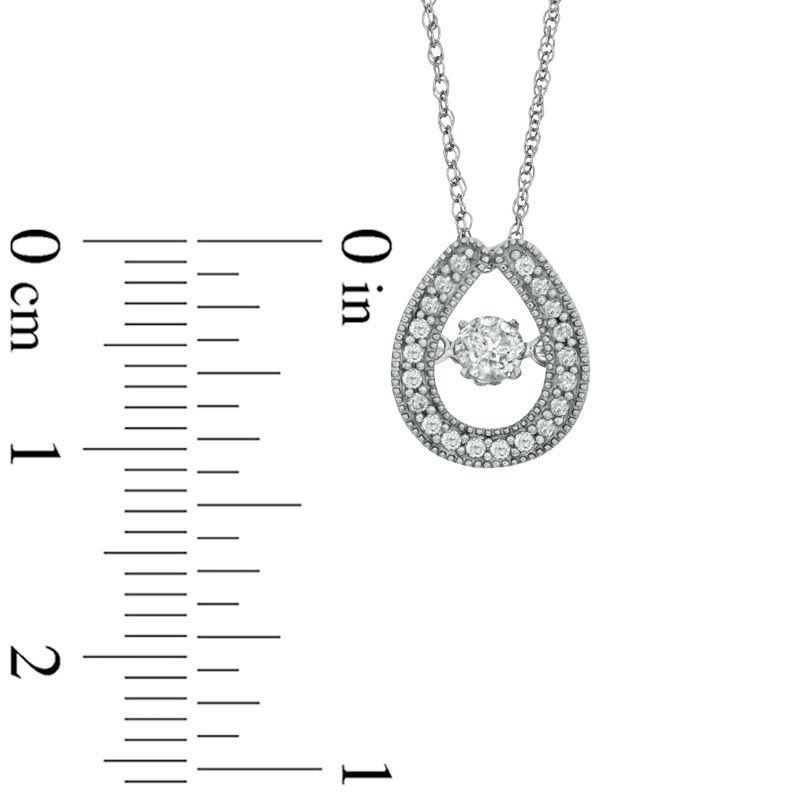 Previously Owned - 1/4 CT. T.W. Diamond Teardrop Pendant in 10K White Gold
