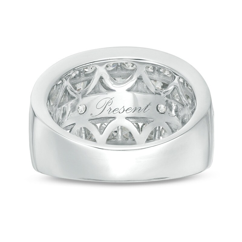 Main Image 4 of Previously Owned - 4 CT. T.W. Diamond Past Present Future® Ring in 14K White Gold