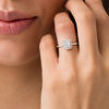 Thumbnail Image 3 of Previously Owned - 1/2 CT. T.W. Diamond Cluster Frame Ring in 10K White Gold