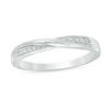 Thumbnail Image 3 of Previously Owned - 1/3 CT. T.W. Diamond Heart Frame Slant Comfort Fit Wedding Ensemble in 10K White Gold