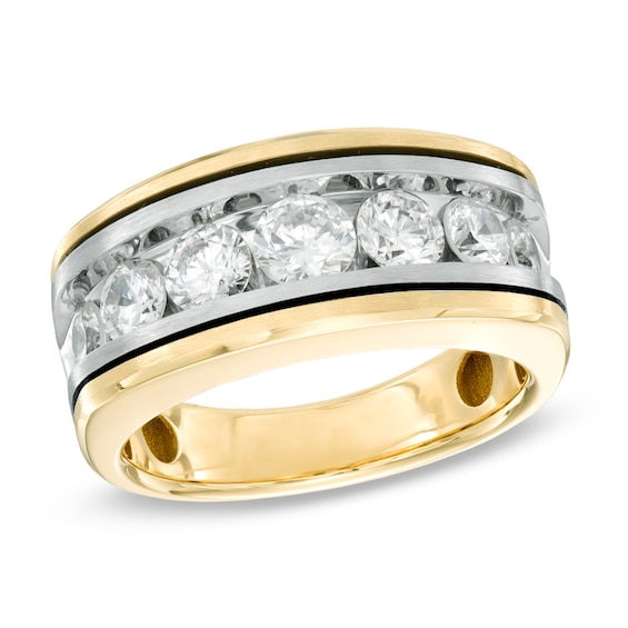 Previously Owned - 2 CT. T.w. Diamond Wedding Band in 10K Two-Tone Gold