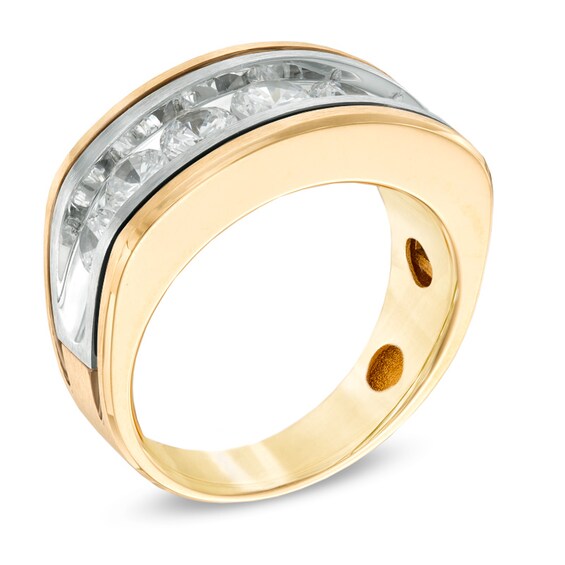 Previously Owned - 2 CT. T.w. Diamond Wedding Band in 10K Two-Tone Gold