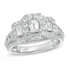 Thumbnail Image 1 of Previously Owned - 1-1/2 CT. T.W. Emerald-Cut Diamond Past Present Future® Ring in 14K White Gold