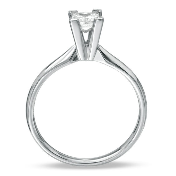 Previously Owned - 5/8 CT. Princess-Cut Diamond Solitaire Engagement Ring in 14K White Gold