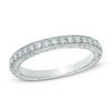 Thumbnail Image 1 of Previously Owned - 1/4 CT. T.W. Diamond Vintage-Style Wedding Band in 14K White Gold (I/SI2)