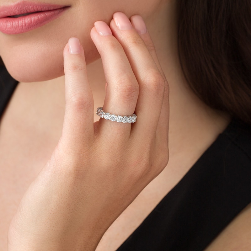 Main Image 3 of Previously Owned - 3 CT. T.W. Diamond Eternity Band in 14K White Gold