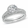 Thumbnail Image 1 of Previously Owned - 1-1/2 CT. T.W. Diamond Bridal Set in 14K White Gold (I/I1)