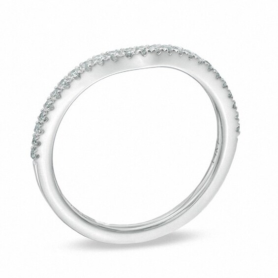 Previously Owned - Vera Wang Love Collection 1/6 CT. T.W. Diamond Contour Wedding Band in 14K White Gold Previously Owned - Vera Wang Love Collection 1/6 CT. T.W. Diamond Contour Wedding Band in 14K White Gold