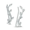 Thumbnail Image 1 of Previously Owned - Diamond Accent Leaf Vine Crawler Earrings in 10K White Gold