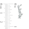 Thumbnail Image 2 of Previously Owned - Diamond Accent Leaf Vine Crawler Earrings in 10K White Gold