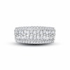 Thumbnail Image 1 of Previously Owned - 1 CT. T.W. Round and Baguette Diamond Anniversary Band in 10K White Gold