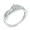 Thumbnail Image 1 of Previously Owned - 1/5 CT. T.W. Diamond Flower Cluster Loop Ring in 10K White Gold