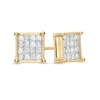 Thumbnail Image 1 of Previously Owned - 1/3 CT. T.W. Princess-Cut Composite Diamond Square Stud Earrings in 14K Gold