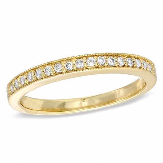 Previously Owned - 1/6 CT. T.w. Diamond and Milgrain Band in 10K Gold