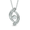 Thumbnail Image 1 of Previously Owned - 1/4 CT. T.W. Diamond Oval Pendant in 10K White Gold