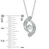 Thumbnail Image 2 of Previously Owned - 1/4 CT. T.W. Diamond Oval Pendant in 10K White Gold