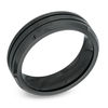 Thumbnail Image 2 of Previously Owned - 7.0mm Double Groove Black Cobalt Wedding Band