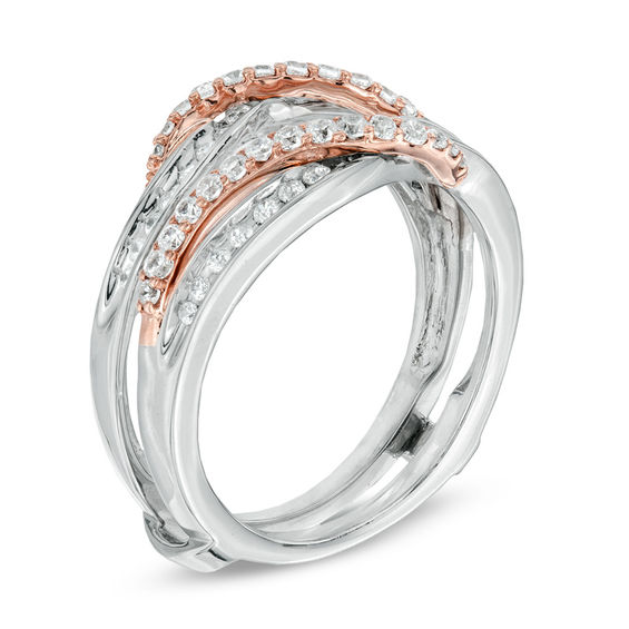 Previously Owned - 1/2 CT. T.w. Diamond Overlay Solitaire Enhancer in 14K Two-Tone Gold