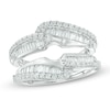 Thumbnail Image 1 of Previously Owned - 1 CT. T.W. Diamond Wave Solitaire Enhancer in 14K White Gold