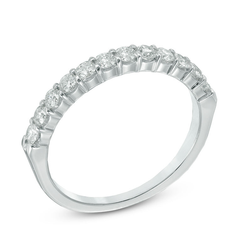 Previously Owned - Ladies' 1/2 CT. T.W. Certified Diamond Wedding Band in 14K White Gold (I/SI2)