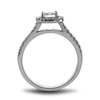 Thumbnail Image 3 of Previously Owned - 7/8 CT. T.W. Cushion-Cut Diamond Split Shank Engagement Ring in Platinum (H/SI2)