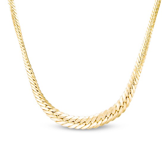 Previously Owned - Herringbone Chain Necklace in 14K Gold - 18"