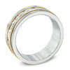 Thumbnail Image 2 of Previously Owned - 8.0mm Titanium and 10K Two-Tone Gold Wedding Band